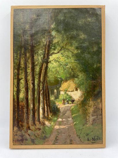 Louis NOËL (1824-1904), paysage de sous bois,...