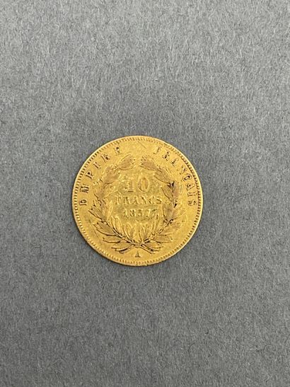 Monnaie de 10 Francs or Napoléon III tête...