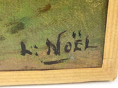 null Louis NOËL (1824-1904), paysage de sous bois, HST, SBD, Dim. 40 x 27 cm (usure...