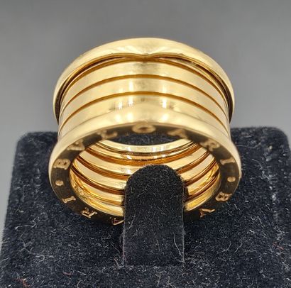  BULGARI, collection B. ZERO1, RING in 18K yellow gold 750/°° with scroll decoration....