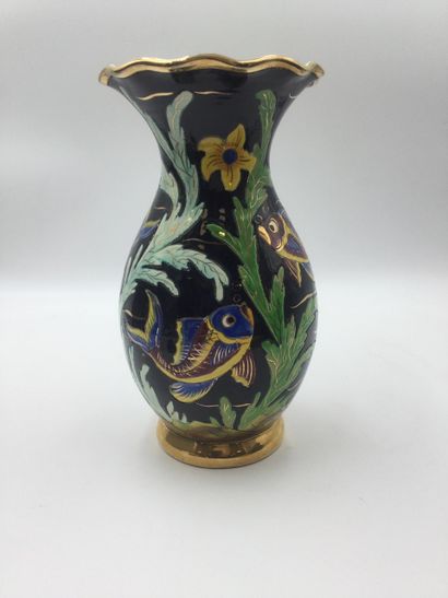 MONACO Cerdazur, vase with scalloped neck...