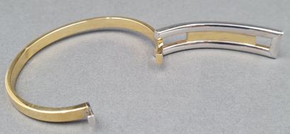 null BRACELET opening in yellow and white gold 18K 750/°°, hallmark 750, Weight:...