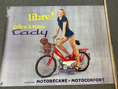null Affiche publicitaire originale années 70 pour la Mobylette "Cady" de marque...