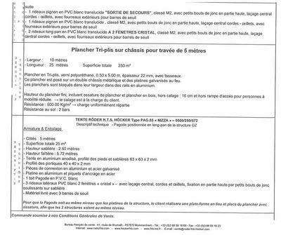 null CHAPITEAU avec structure RÖDER H.T.S. HÖCKER Type GZ.10 d'une surface de 250...