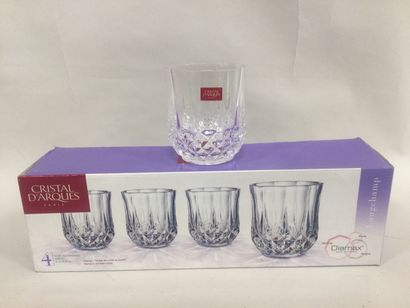 null CRISTAL D'ARQUES 8 wisky glasses h 9 cm. 32 cl