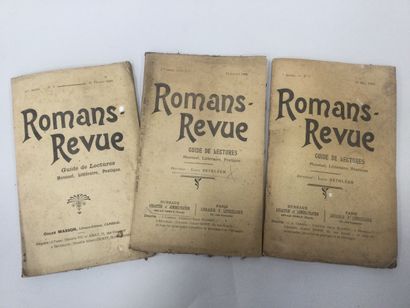 null ROMANS-REVUE Guide de Lectures, 3 fascicules In-8 brochés, Directeur Louis BETHLEEM,...
