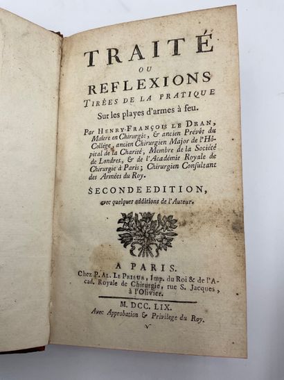 null [Médecine], Henry-François LE DRAN. Traité, ou Réflexions tirées de la pratique...