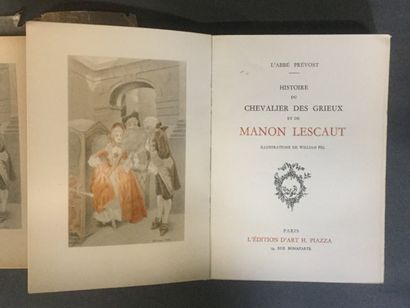 null L'abbé Prévost, Histoire du chevalier des Grieux et de Manon Lescaut, illustrations...