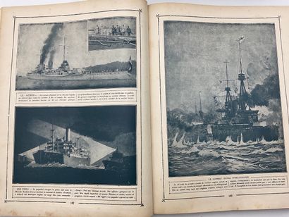 null Collectif PANORAMA DE LA GUERRE 1914 - 1918, 7 Vol In-4, reliure percaline,...