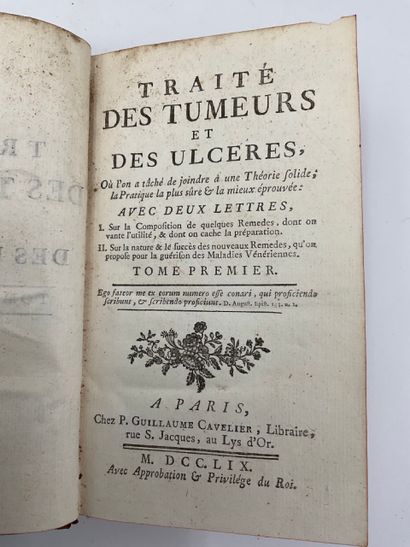 null [Médecine] ASTRUC Jean, Traité des Tumeurs et des Ulcères. .

2 vol. in-12,...