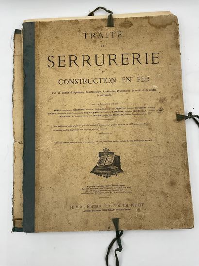 null Collectif, Atlas "Traité de serrurerie et construction en fer", 1 Vol. In-plano...