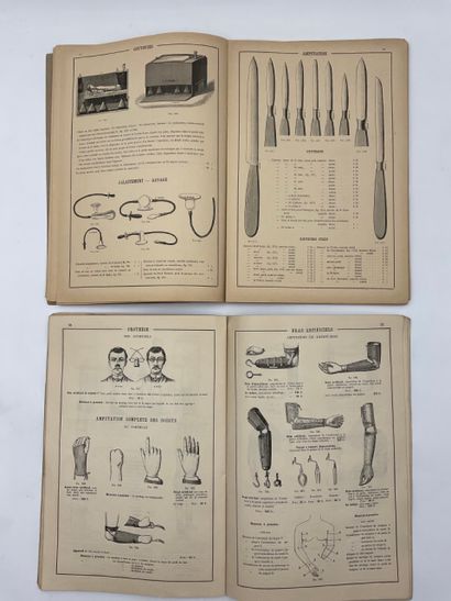 null MEDECINE, Lot de 2 catalogue illustrés du fabriquant J. HARAN sur le thème des...