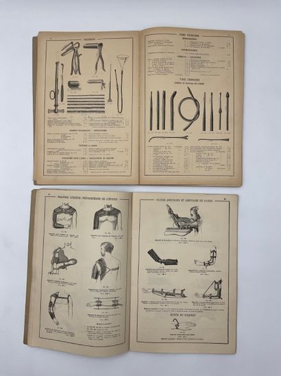 null MEDECINE, Lot de 2 catalogue illustrés du fabriquant J. HARAN sur le thème des...