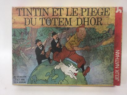 null TINTIN - Jeu de société Tintin et le piège du totem Dhor (semble complet, salissure...