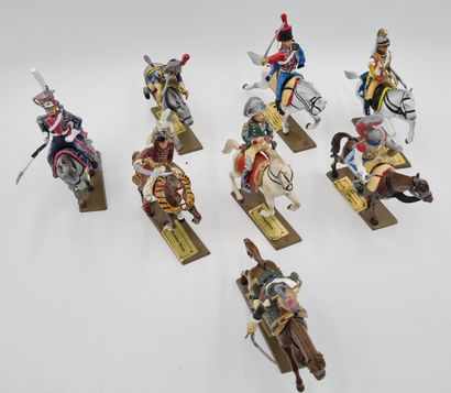 null STARLUX, Collection de 8 cavaliers de l'armée napoléonienne années 60-70.