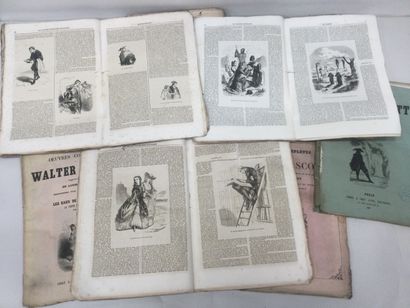 null Les Veillées littéraires illustrées, Oeuvres complètes de Walter SCOTT, ensemble...
