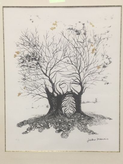 null Jean MARAIS (1913-1998), L'arbre au visage, Lithographie originale, SBD dans...