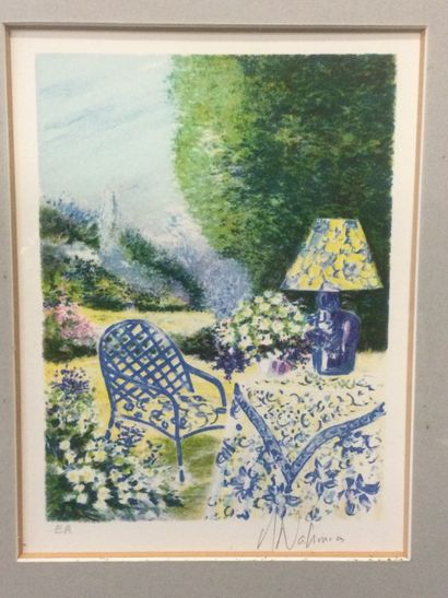 null Richard NAHMIAS (1954), Jardins d'été, Lithographie originale sur papier Rives,...