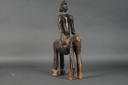 null Statue Equestre, ethnie Sénoufo, Côte d'Ivoire 1960, H 44 L 23