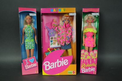 Lot de trois poupées BARBIE dans leurs boîtes...