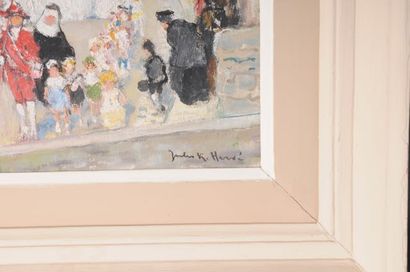 null Jules René HERVE (1887-1981) - HST Procession, 46x38 cm