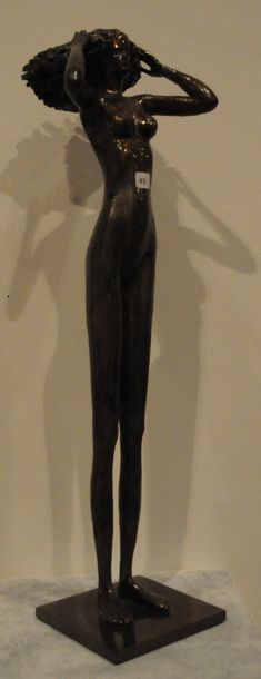 null Milutin MRATINKOVIC, "Visionnaire" Sculpture en inox H 64 cm