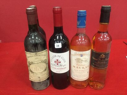 null Lot de 5 blles : 2 Château Pontac Faure Margaux 1991 + 1 La fleur de Clede Lalande...