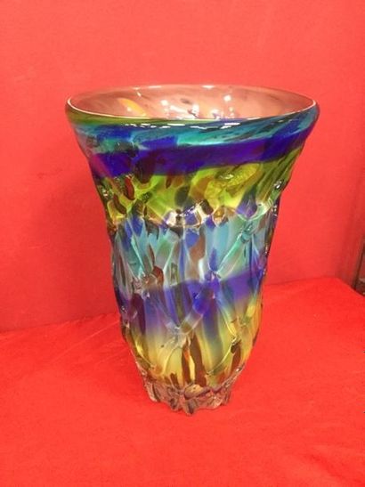Vase (genre Murano) multicolor, H.34