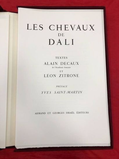 null (188) Les chevaux de DALI, lithographies, édicteurs Armand et Georges Israë...