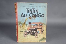 null Les aventures de Tintin, Hergé - Tintin au Congo, 1949 + 2 vol. LES AVENTURES...