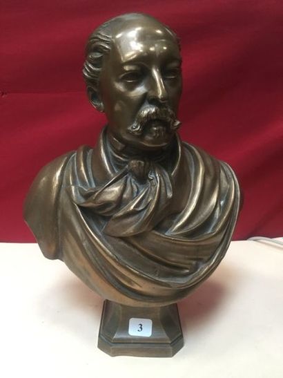 "W. OLESZCZYAIJL, 1852, buste d" "W. OLESZCZYAIJL, 1852, buste d'homme en bronze,...