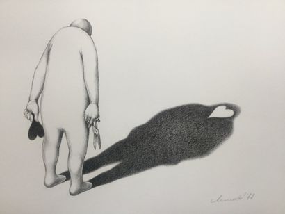 null MANDIC Stevo, "Sentimental", crayon, 72 x 50,5 cm