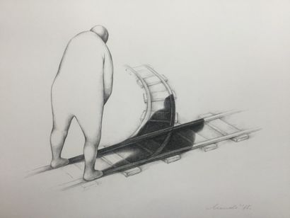 null MANDIC Stevo, "Le choix", crayon, 72 x 50,5 cm