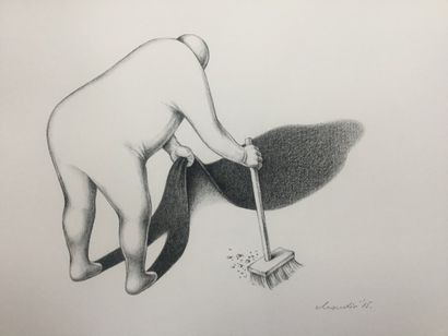 null MANDIC Stevo, "Dissimulation", crayon, 72 x 50,5 cm