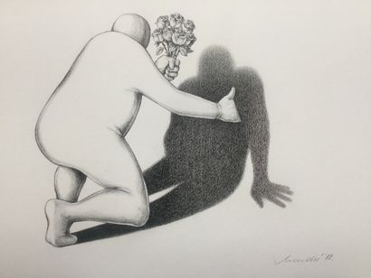 null MANDIC Stevo, "Les fleurs du mal", crayon, 72 x 50,5 cm