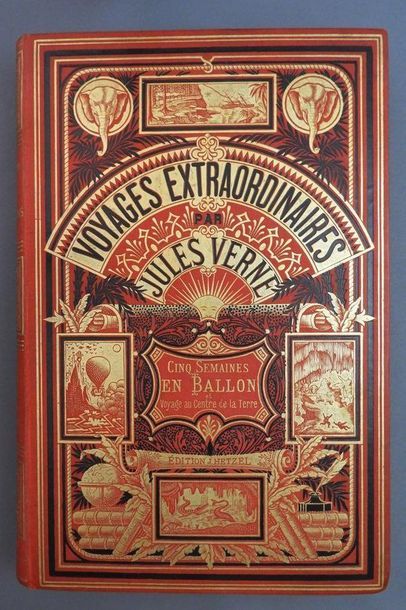 Jules VERNE Voyages Extraordinaires, Cinq Semaines en Ballon et Voyage au Centre...