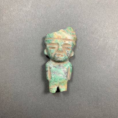 TEOTIHUACAN, Mexique, 450-750 ap. J.-C. Homme debout, h. 6 cm. Ce personnage est...