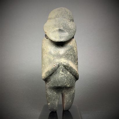 MEZCALA, GUERRERO, Mexique 350-100 av. J.-C. Personnage debout, M10, h. 22 cm. Cette...