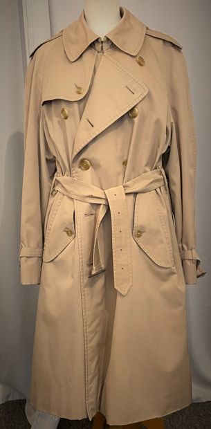 Trench coat BURBERRY en coton et polyester, T. 40-42, taches