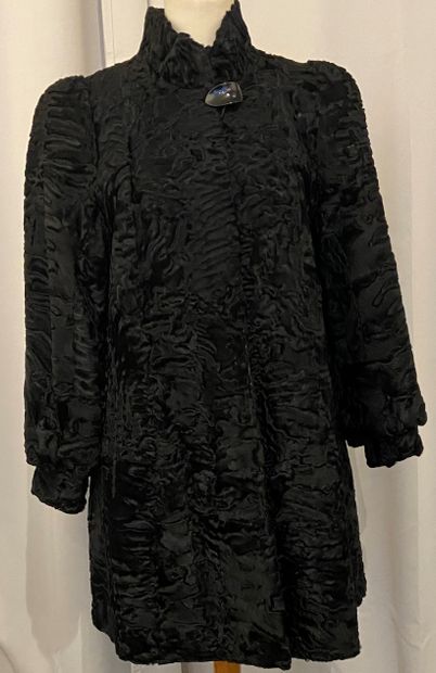 null Jacket in black astracan, S. 36-38