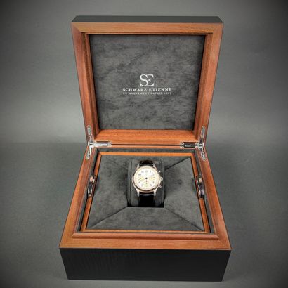 Montre-bracelet ETIENNE SCHWARZ Olympia Flyback chronograph model in 750 white gold,...
