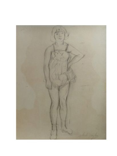 Charles de ZIEGLER, 1890-1962 [CH] «Artiste de cirque», dessin ( 55x44 cm). Signé...