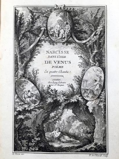 Jacques-Charles-Louis CLINCHAMPS de MALFILÂTRE «Narcisse dans l'île de Vénus», 1765,...