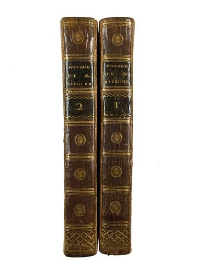 Carston NIEBUHR «Voyage de M. Niebuhr en Arabie», 1780, (20.5x12.5 cm). En suisse...