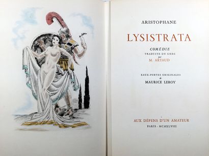 ARISTOPHANE «Lysistrata», 1948, Edition aux dépends de l'amateur, Paris. Haut-fortes...