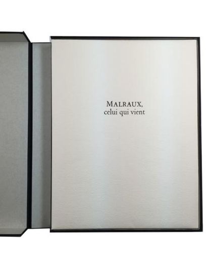 André MALRAUX «Celui qui vient», 1974, in4, Paris, Stock. En feuilles, couverture...