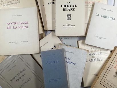 Lucien Marseaux Lot de 19 volumes, tirage limité: «Poèmes», «La Jarocha», «Suite...