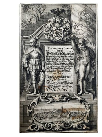 Meriane Matthäus «Topographia sue via», première édition, 1643, grand in 4, A Frankfurt,...