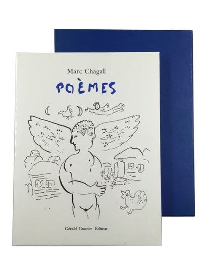 Marc Chagall «Poèmes», 1975, (27.5x20.5 cm), Genève, Gérald Cramer éditeur. Jaquette...