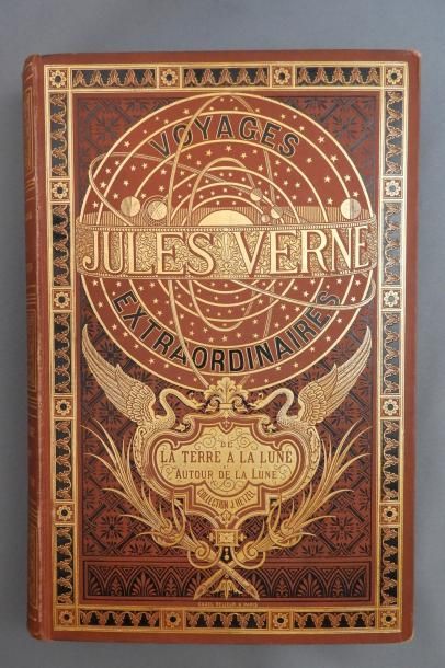 Jules VERNE Voyages Extraordinaires, De la Terre à La Lune et Autour de la Lune....